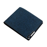 Casual Men's Multi-card Slot Short Wallet Youth Thin Soft Horizontal Money Bag