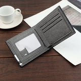 Casual Men's Multi-card Slot Short Wallet Youth Thin Soft Horizontal Money Bag