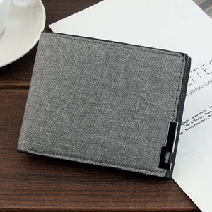 Casual Men's Multi-card Slot Short Wallet Youth Thin Soft Horizontal Money Bag