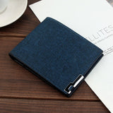 Casual Men's Multi-card Slot Short Wallet Youth Thin Soft Horizontal Money Bag