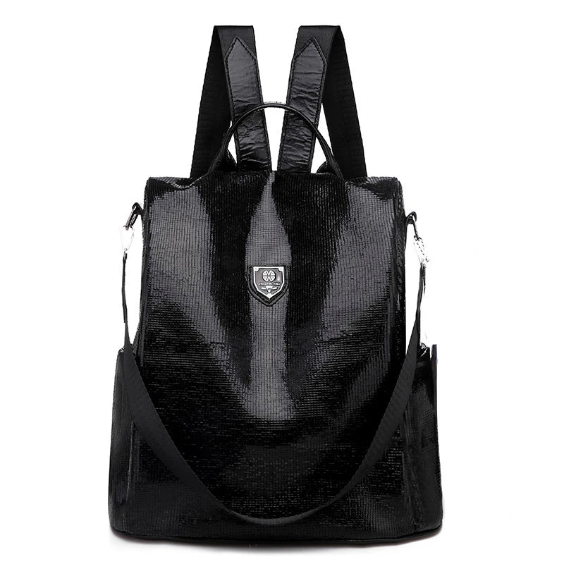 Women Backpacks PU Leather School Shoulder Bag With Bear