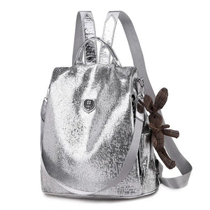 Casual Women Backpacks PU Leather Anti-Theft Backpack Girls School Shoulder Bag