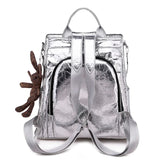 Casual Women Backpacks PU Leather Anti-Theft Backpack Girls School Shoulder Bag