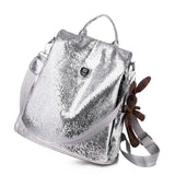 Casual Women Backpacks PU Leather Anti-Theft Backpack Girls School Shoulder Bag