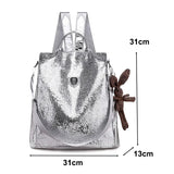 Casual Women Backpacks PU Leather Anti-Theft Backpack Girls School Shoulder Bag