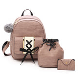 Casual Women's PU Leather Backpack High Student Schoolbag