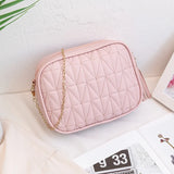 Chain Embroidery Leather Shoulder Bag, Fringed Crossbody Handbag
