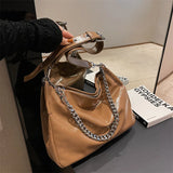 Chain Women Large Capacity Tote Bag Shoulder Bag PU Leather Handbags