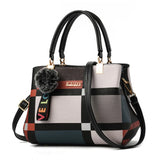 Checkered Women's Shoulder Bag Large Capacity Handbag
