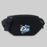 Wave Pattern Chest Messenger Bag Women Travel Waist Crossbody Bag