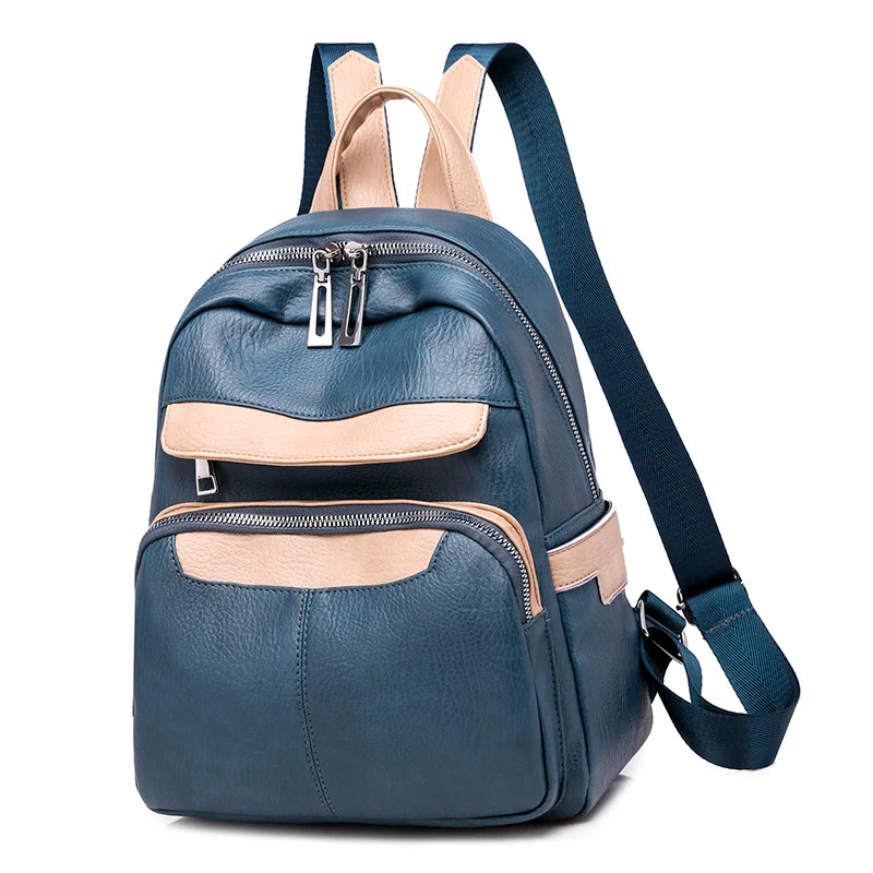 Lightweight Spacious Casual Daypacks Soft Pu Leather Mini Bag For Women