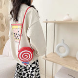 Kids Lollipop Shoulder Bag Boys Girls Shopping Messenger Bag