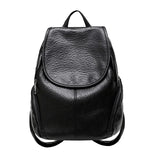 Vintage Leather Style Schoolbag Backpack for Women
