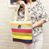Grid Canvas Bags National Style Shoulder Handbag