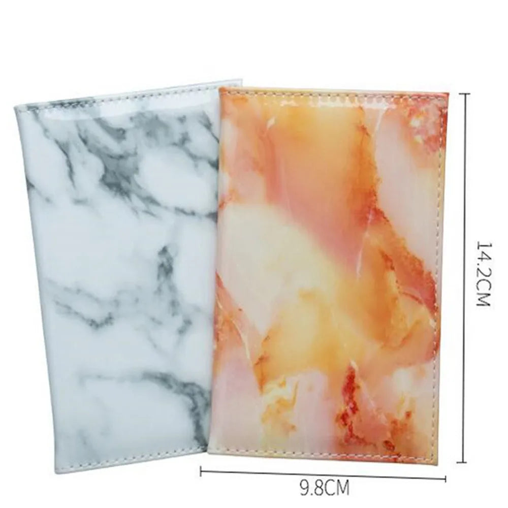 Colorful Marble Style Passport Cover Waterproof Passport Holder Travel Cover