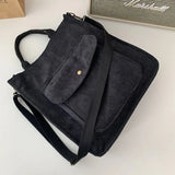 Corduroy Shoulder Bag Retro Canvas Diagonal