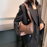 Women's Cotton Padded Armpit Bag Handbag Quilted Tote Purse