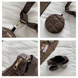 Women's Cotton Padded Armpit Bag Handbag Quilted Tote Purse