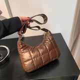 Women's Cotton Padded Armpit Bag Handbag Quilted Tote Purse