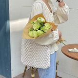 Cotton Thread Knitted Women Handbags Ladies Net Hollow Out Tote Bag