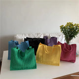 Cotton Thread Knit Women Handbags Ladies Hollow Out Tote Bag