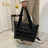 Cotton Tote Handbags Quilted Shoulder Bags For Women Waterproof