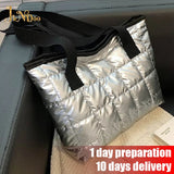 Cotton Tote Handbags Quilted Shoulder Bags For Women Waterproof