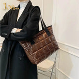 Cotton Tote Handbags Quilted Shoulder Bags For Women Waterproof
