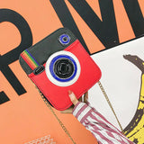 Rainbow Camera Bag Women's PU Leather Messenger Crossbody Bag