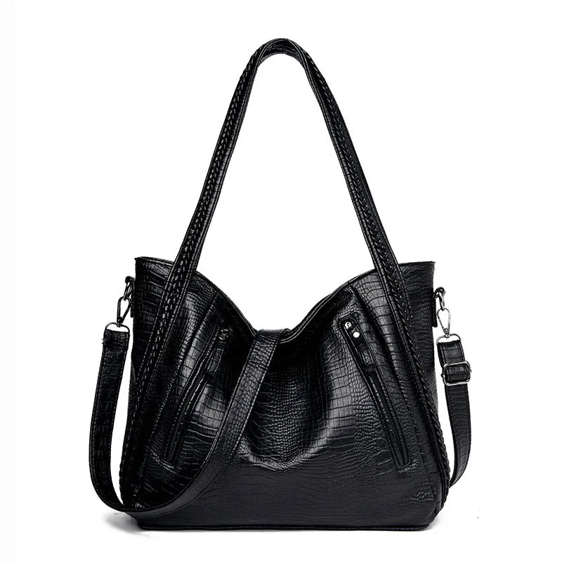 Crocodile One Shoulder Women's Bag Large Capacity Handheld Crossbody