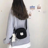 Women's Plush Bear Messenger Bag