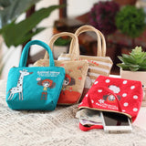 Girls Cartoon Coin Purse Hand Carry Change Bag Animal Print Mini Wallet