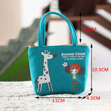 Girls Cartoon Coin Purse Hand Carry Change Bag Animal Print Mini Wallet