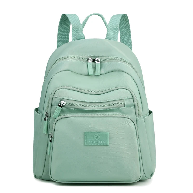 Dark Green Waterproof Nylon Women's Backpack