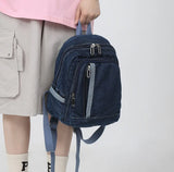 Denim Women's Backpack Bucket School Bag Travel Bag