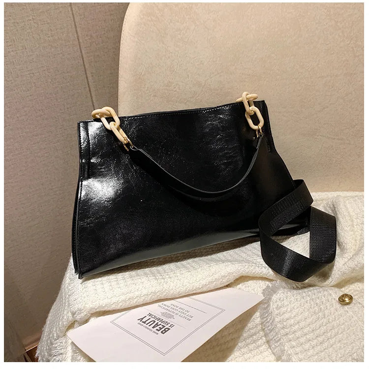 Soft Leather Women Shoulder Bag Crossbody Large Capacity Underarm Bags
