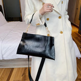 Soft Leather Women Shoulder Bag Crossbody Large Capacity Underarm Bags