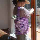 Acrylic Beaded Bag Hollow Out Shoulder Bag