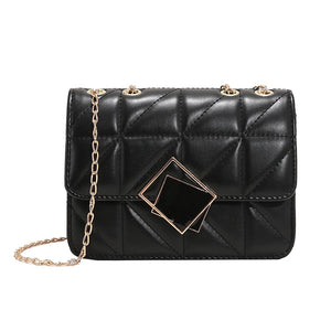 Messenger Women's Bag PU Leather Shoulder Bag Handbag Small Square