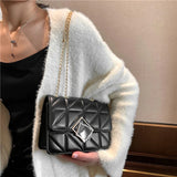Messenger Women's Bag PU Leather Shoulder Bag Handbag Small Square