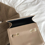 Messenger Women's Bag PU Leather Shoulder Bag Handbag Small Square
