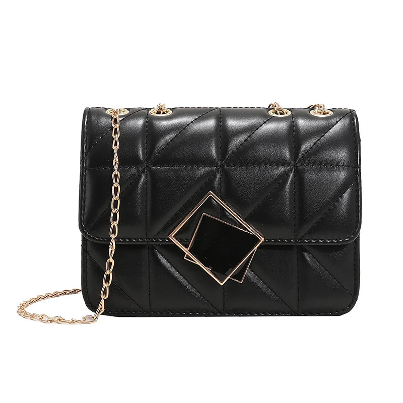 Messenger Women's Bag PU Leather Shoulder Bag Handbag Small Square