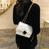 Messenger Women's Bag PU Leather Shoulder Bag Handbag Small Square