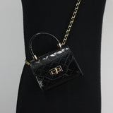 Women Mini Waist Packs PU Leather Waist Belt With Lipstick Bag