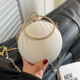 Spherical Clutch Pack Women Messenger Bag Chain Shoulder Bags