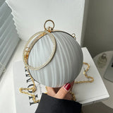 Spherical Clutch Pack Women Messenger Bag Chain Shoulder Bags