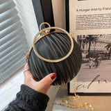 Spherical Clutch Pack Women Messenger Bag Chain Shoulder Bags