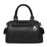 Women's Doll Pendant Boston Bag PU Crossbody Messenger Bag