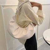 Women's Pleated Cloud Bag Yellow Evening Party Clutch Shoulder Bags
