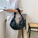 Women's Pleated Cloud Bag Yellow Evening Party Clutch Shoulder Bags